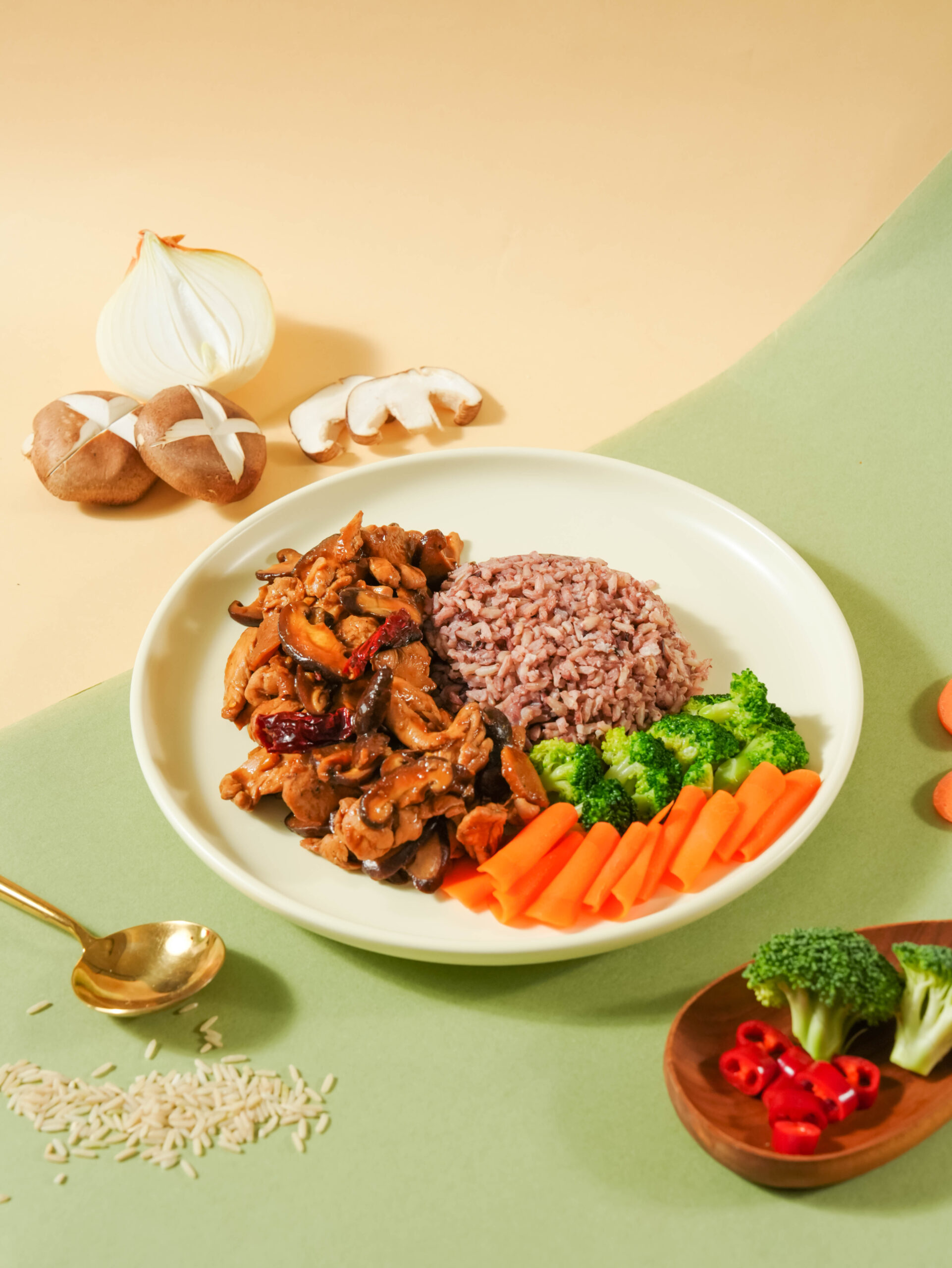 Mushroom Chicken Set Rice